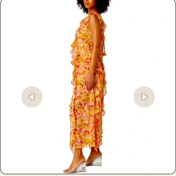 Misa Los Angeles Claudita Dress in Golden Flora - Picture 7 of 9